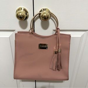 Bebe Pink Gold Handle Purse